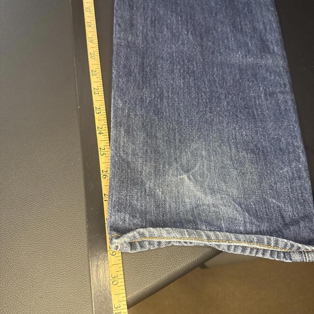 Levis 501 Jeans Mens 38x30 Dark Blue Wash Button Fly Straight Leg Red Tab - Picture 6 of 7